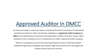 Auditors in dmcc