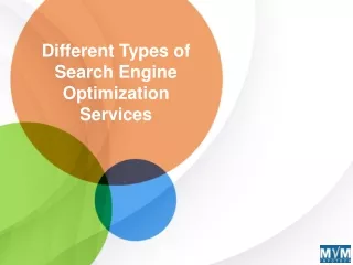 Different Types of Search Engine Optimization Services