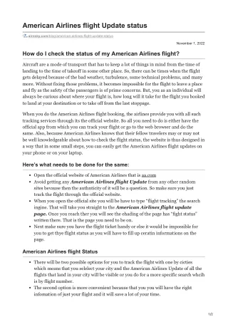 How do I check the status of my American Airlines flight?