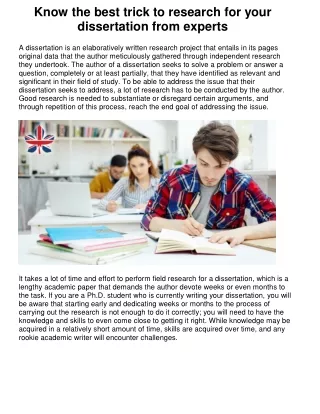 know the best trick to research for your
