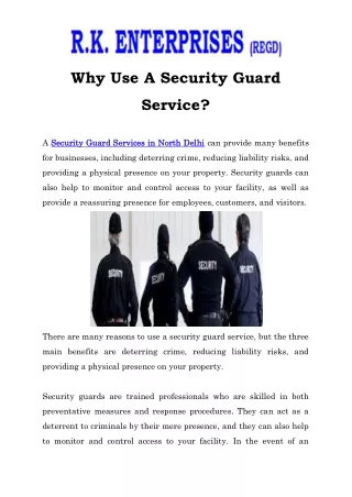 why use a security guard