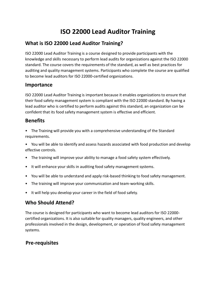 PPT - Iso 22000 Training PowerPoint Presentation, Free Download - ID ...