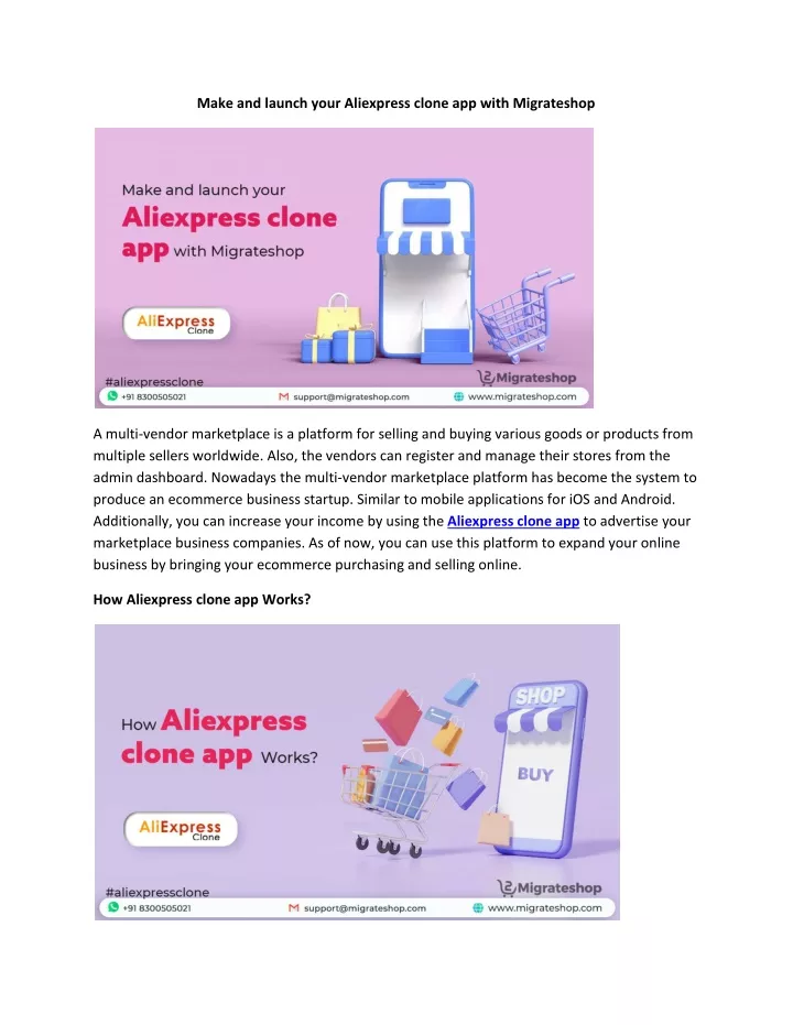 make and launch your aliexpress clone app with