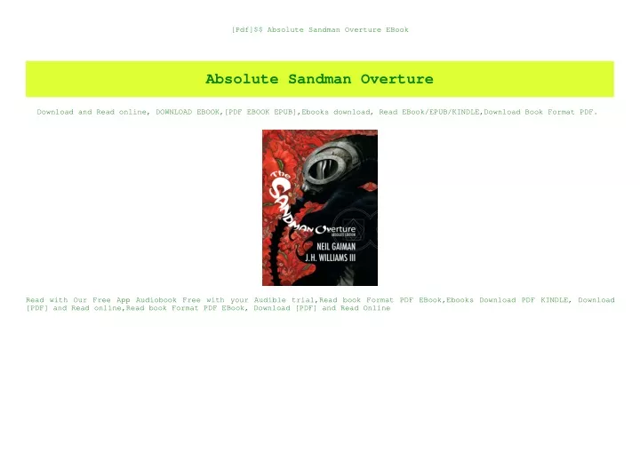 pdf absolute sandman overture ebook