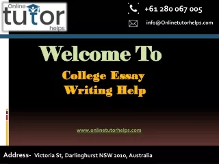 College Essay Writing Help PPT