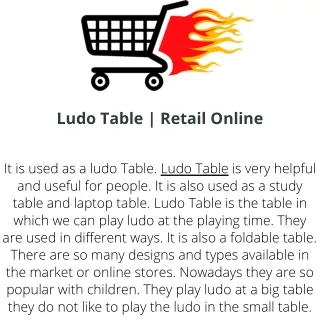 Ludo Table  Retail Online
