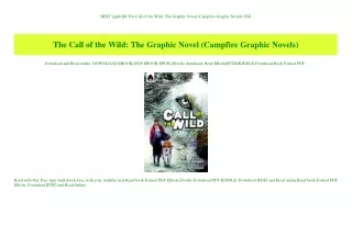 BEST [epub]$$ The Call of the Wild The Graphic Novel (Campfire Graphic Novels) Pdf