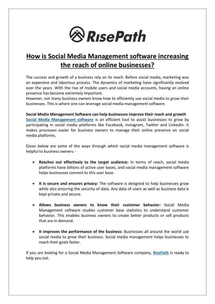 how is social media management software