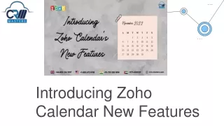 Introducing zoho calendar new features