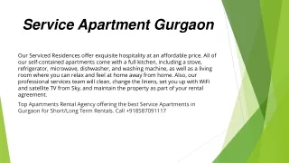 Service Apartment Gurgaon