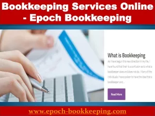 Bookkeeping Services Online - Epoch Bookkeeping