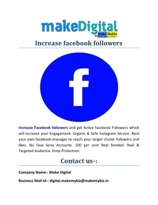 increase facebook followers