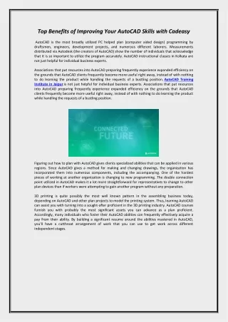Top Benefits of Improving Your AutoCAD Skills with Cadeasy