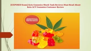 EXPOSED Scam] Keto Gummies Shark Tank
