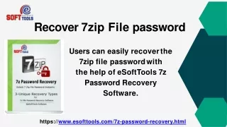 Recover 7zip File password