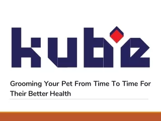 Grooming Your Pet From Time To Time For Their Better Health