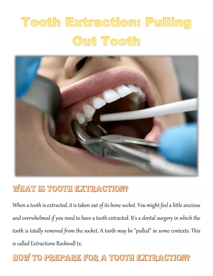 when a tooth is extracted it is taken