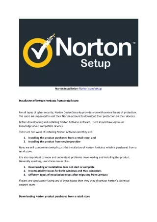 norton installation norton com setup