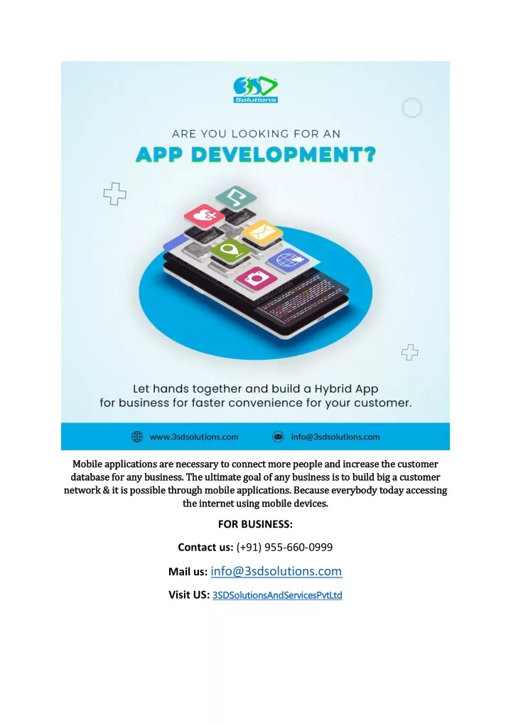 mobile applications are necessary to connect more