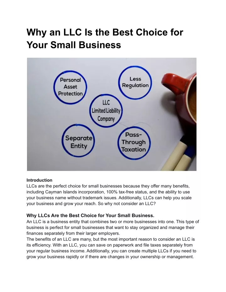 why an llc is the best choice for your small