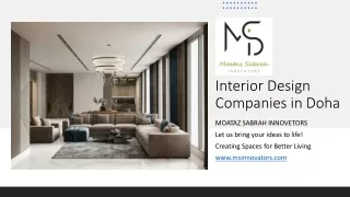 interior design companies in doha