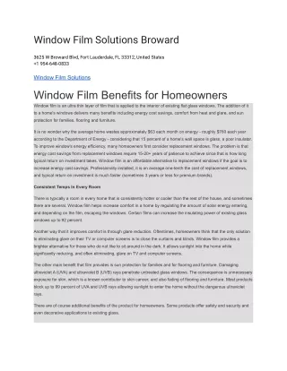 window film solutions broward