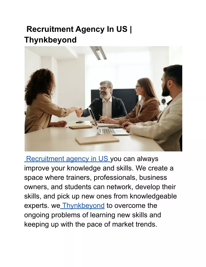 recruitment agency in us thynkbeyond