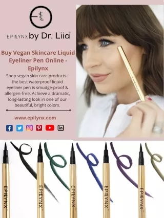 Buy Vegan Skincare Liquid Eyeliner Pen Online - Epilynx