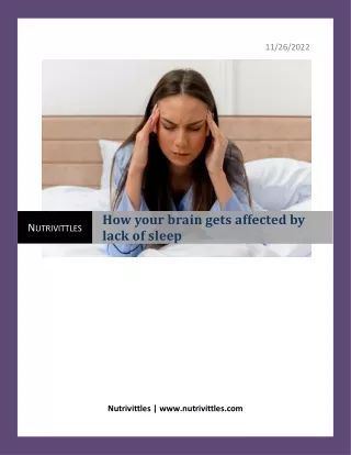 How your brain gets affected by lack of sleep