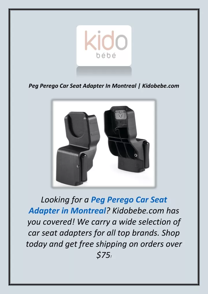 peg perego car seat adapter in montreal kidobebe