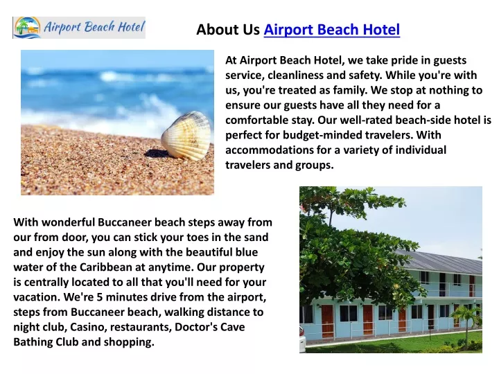about us airport beach hotel