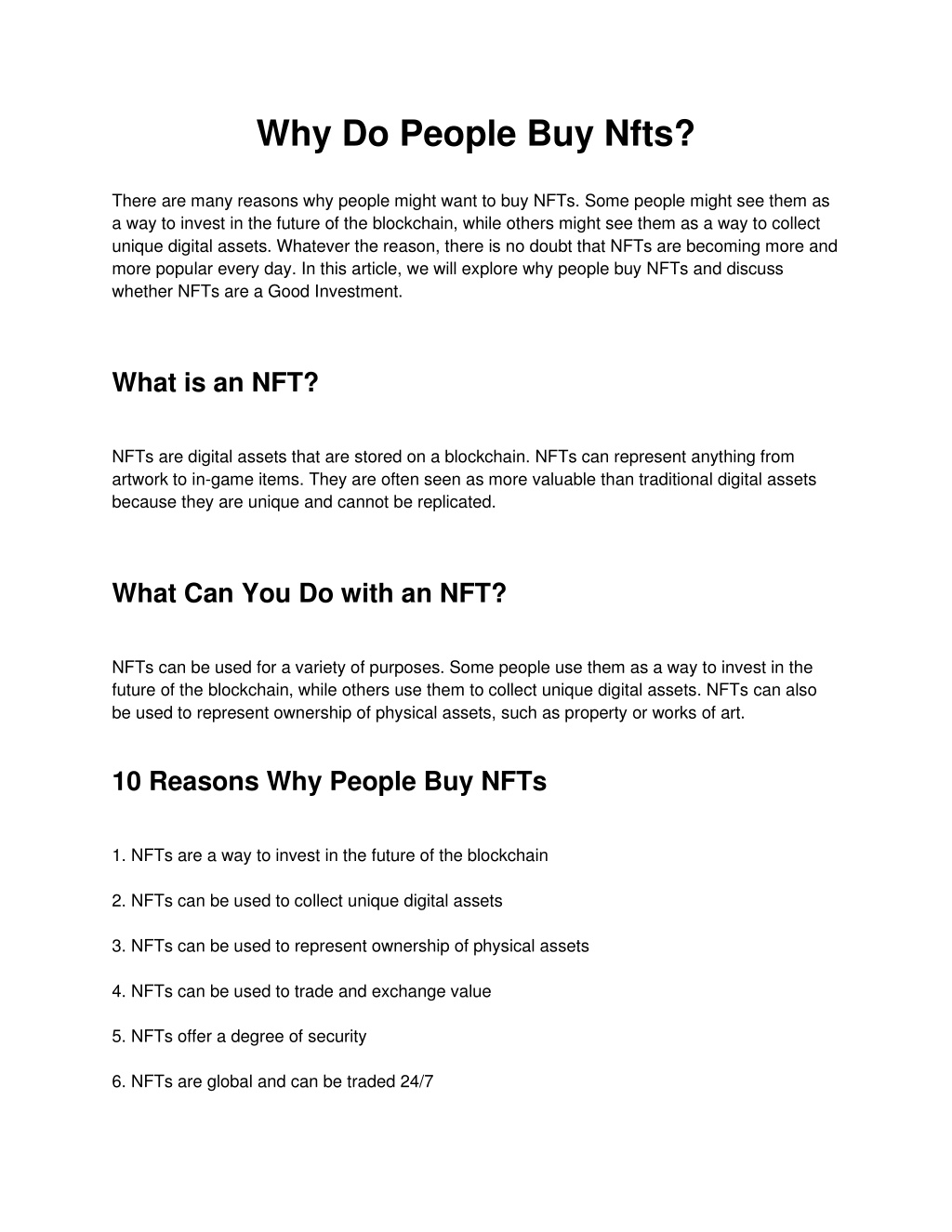 PPT - Why Do People Buy Nfts PowerPoint Presentation, free download ...