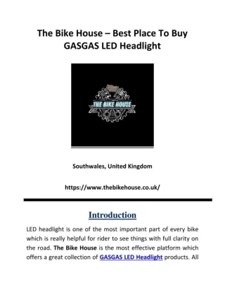 Super Bright GAS GAS LED Headlight Products | The BIke House