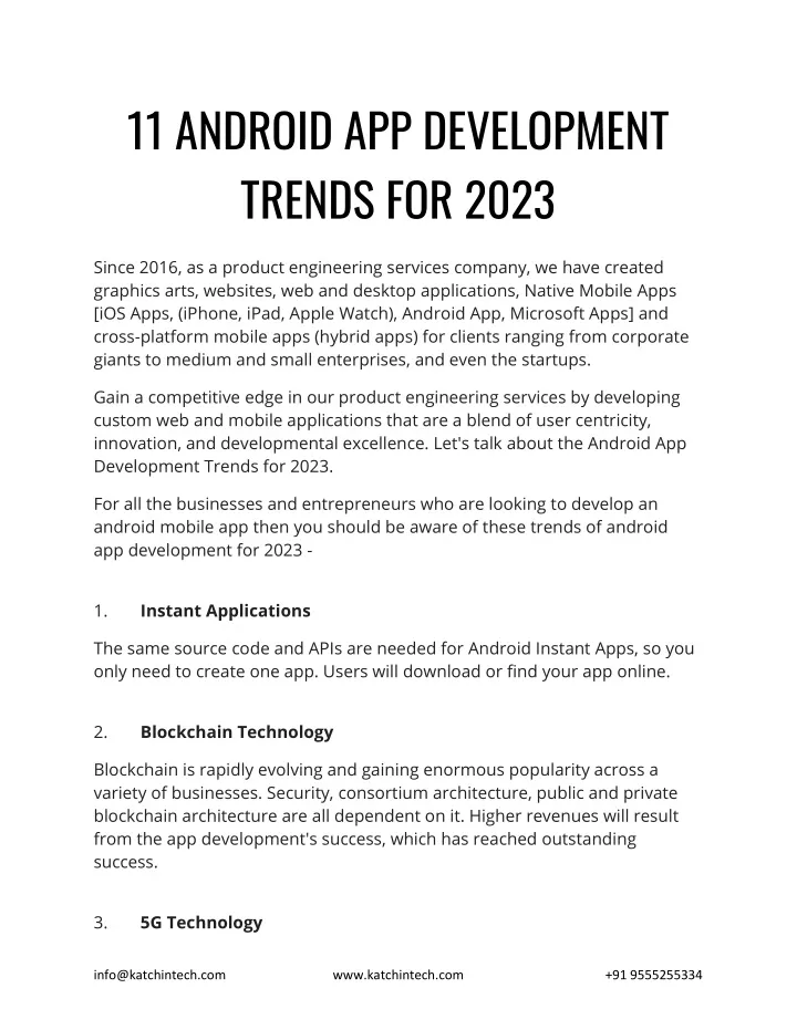 11 android app development trends for 2023