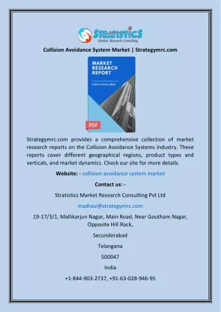 collision avoidance system market strategymrc com