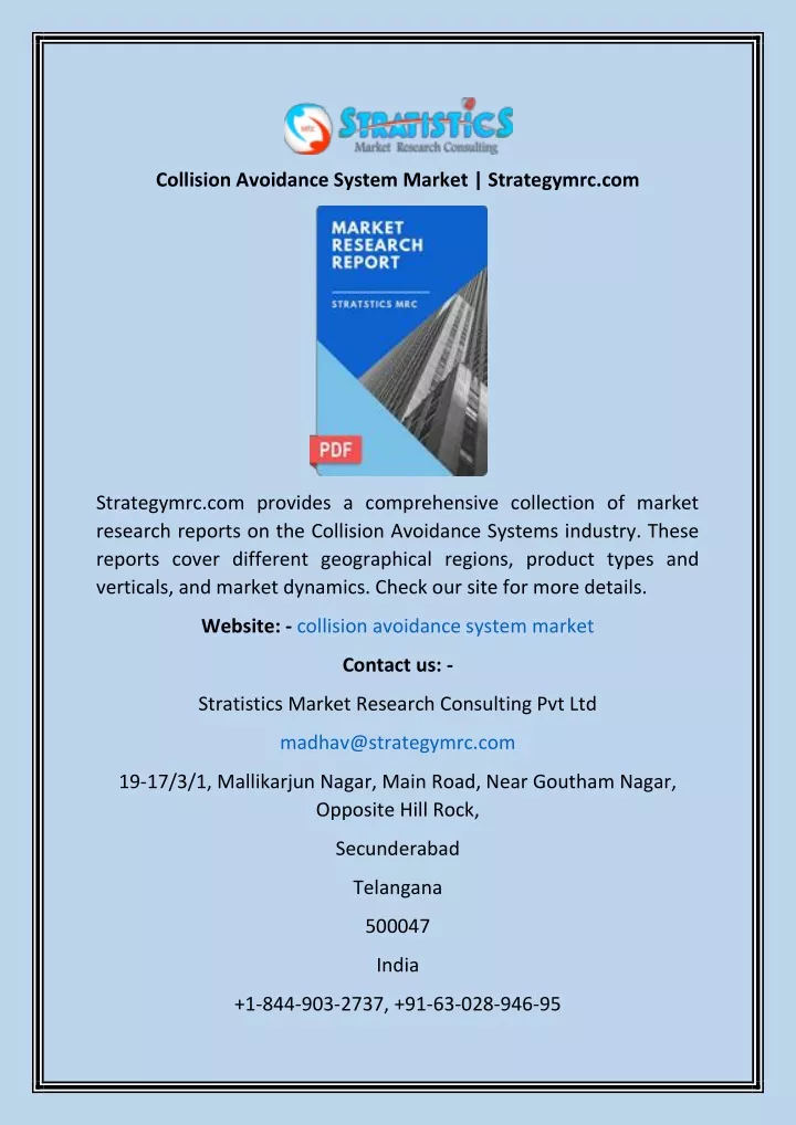 collision avoidance system market strategymrc com