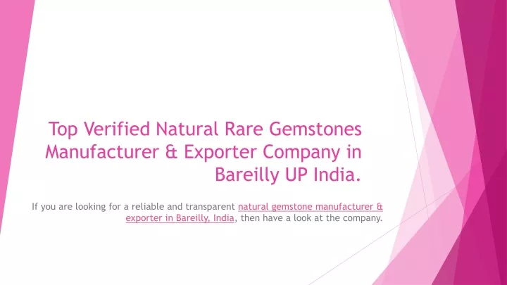 top verified natural rare gemstones manufacturer exporter company in bareilly up india