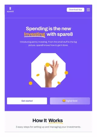 Spare8 - Micro-Investment App in India _ Invest Spare Change in Digital Gold