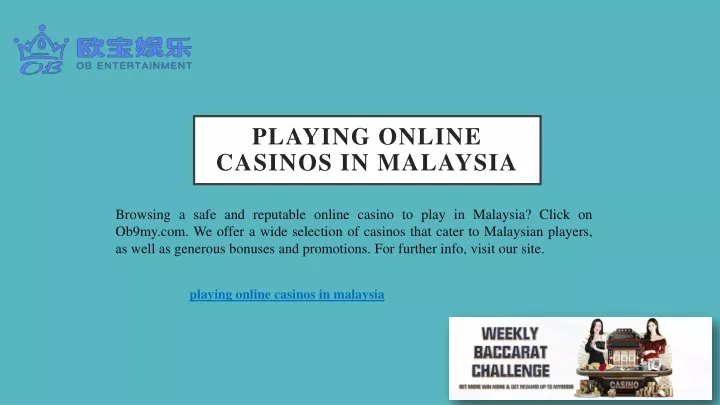 playing online casinos in malaysia