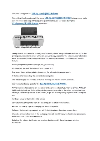 hp dj2652 printer