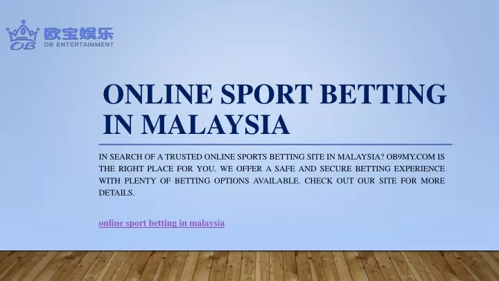 online sport betting in malaysia