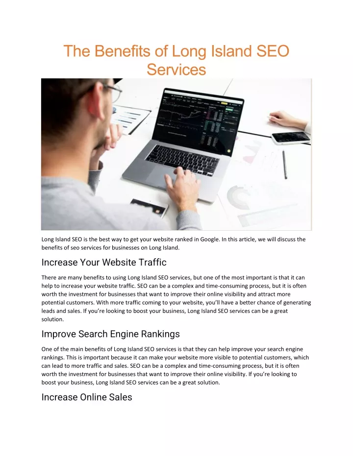 the benefits of long island seo services