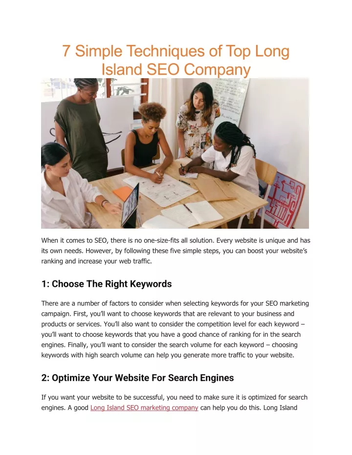 7 simple techniques of top long island seo company