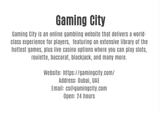 Gaming City