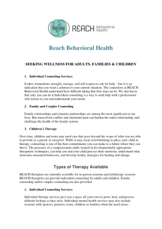 reach behavioral health