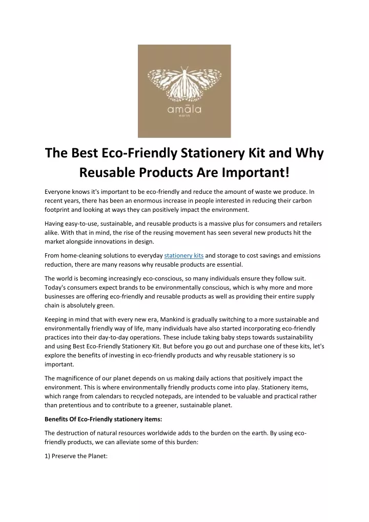 the best eco friendly stationery