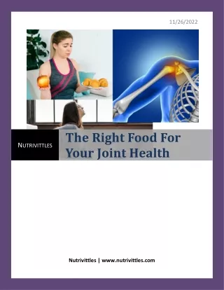 The right food for your Joint Health