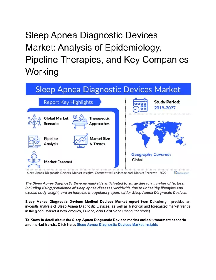 sleep apnea diagnostic devices market analysis