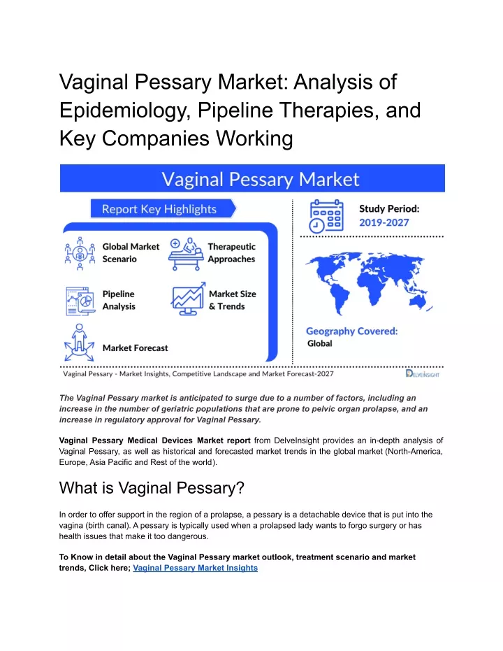 vaginal pessary market analysis of epidemiology
