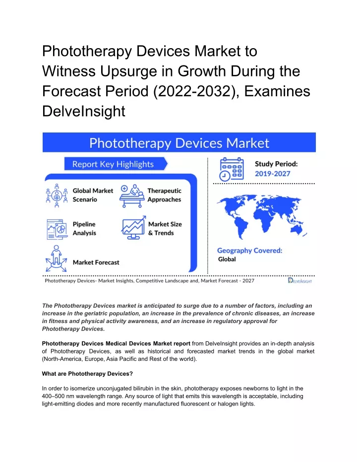 phototherapy devices market to witness upsurge